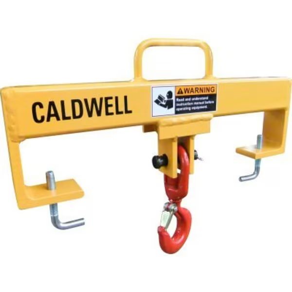 Lif-Truc Fork Lift Beam, Double Fork, Single Swivel Hook, 4, 000lb., Caldwell Group., Mfr#: 10S-2-20